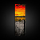 Sunset Fence, Fiery Sky, Bold Colors, Canvas Print, Western Landscape, Rustic Home Decor, Ranch Wall Art, Farmhouse Living Room