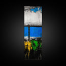 Bridge, Blue Water, Modern Abstract, Canvas Print, Contemporary Art, Urban Landscape, Minimalist Wall Art, Office Decor, Unique Home Art