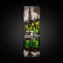 Forest Reflection, Cabin On Water, Tranquil Nature Scene, Woodsy Home Decor, Green Wall Art, Peaceful Landscape, Framed Canvas Print