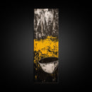Abstract Yellow, Bold Modern Art, Textured Expressionist, High Contrast Decor, Contemporary Wall Accent, Framed Canvas Print
