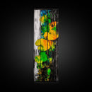 Abstract Lily Pads, Vibrant Nature Art, Colorful Botanical Wall Decor, Canvas Print, Modern Home Art, Green and Yellow Painting