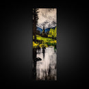 Mountain Reflection, Alpine Lake, Canvas Print, Wilderness Landscape, Cabin Wall Art, Nature Decor, Black and White Art, Living Room Art