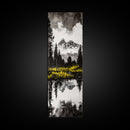 Twin Peaks, Forest Reflection, Framed Canvas Print, Mountain Art, Nature Decor, Rustic Landscape, Black and White Art, Bedroom Art