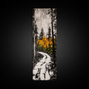 Autumn Forest Path, Fall Landscape Art, Woodland Painting, Nature Wall Art, Rustic Decor, Modern Wall Print, Framed Canvas Print