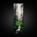 Misty Forest, Green Ferns, Moody Nature, Dark Aesthetic, Wall Decor, Canvas Print, Living Room Art, Modern Minimalist Artwork