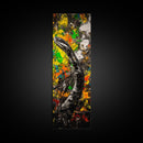 Black Snake, Abstract Colors, Edgy Animal Art, Dark Aesthetic, Framed Canvas Print, Office Wall Decor, Living Room Statement Art