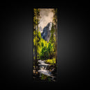 Mountain Escape, Waterfall Art, Forest Landscape, Framed Canvas Print, Nature Wall Art, Rustic Home Decor, Lodge Wall Art