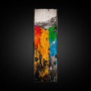 Colorful Abstract Landscape, Mountain Wall Art, Bright Textured Painting, Bold Statement Art, Living Room Decor, Framed Canvas Print