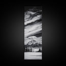 Majestic, Mountain, Black and White, Framed Canvas Print, Sky Photography, Minimalist Wall Art, Home Office Decor, Living Room Artwork