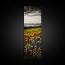 Meadow Wildflowers, Landscape Canvas Print, Fall Wall Art, Country Home Decor, Nature Art, Large Living Room Art, Rustic Wall Art