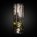 Forest Pathway, Black and White Nature Art, Autumn Trees Painting, Woodland Scene, Rustic Landscape, Living Room Wall Art, Canvas Print