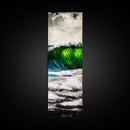 Ocean Wave, Bold Abstract Seascape, Coastal Wall Art, Framed Canvas Print, Modern Home Decor, Beach Inspired Artwork, Statement Piece