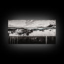 Black and White, Ocean, Waves, Minimalist, Canvas Print, Coastal Art, Nautical Decor, Bedroom Wall Art, Modern Home Decor, Fine Art Print