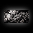 Timber Rattlesnake, Wildlife Artwork, Black and White Nature Art, Rustic Home Decor, Forest Animal Print, Living Room Art, Canvas Print