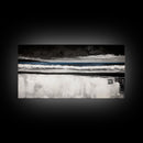 Stormy Beach, Coastal Landscape, Black and White Ocean Art, Moody Seascape, Nautical Home Decor, Modern Minimalist Art, Canvas Print