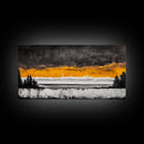 Sunset Over Ocean, Dramatic Sky, Coastal Landscape, Minimalist Wall Art, Beach Home Decor, Framed Canvas Print, Large Statement Art
