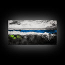 Abstract Ocean, Minimalist Seascape, Modern Coastal Wall Art, Ocean View, Nautical Home Decor, Framed Canvas Print, Beach House Art