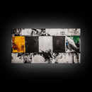 Abstract Blocks, Modern Geometric Art, Black and White Canvas Print, Colorful Wall Decor, Living Room Art, Framed Canvas Print