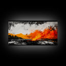 Wildfire, Abstract Art, Nature Wall Decor, Dramatic Print, Modern Art, Living Room Wall Art, Expressive Home Decor, Framed Canvas Print