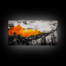 Firestorm, Mountain Art, Nature Abstract, Dramatic Canvas Print, Fall Art, Wilderness Decor, Rustic Living Room, Framed Canvas Print