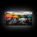 Abstract Expressionist Art, Dripping Paint Canvas, Minimalist Decor, Bold Contemporary Artwork, Modern Gallery Wall, Framed Canvas Print