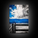 Ocean View, Coastal Art, Blue Sky, Beach Decor, Framed Canvas Print, Nautical Wall Art, Living Room Art, Modern Art, Beach House Wall Art