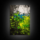 Vibrant Foliage, Green Leaves, Nature Painting, Abstract Landscape, Framed Canvas Print, Botanical Art, Boho Decor, Bedroom Wall Art