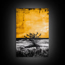 Golden Horizon, Minimalist Desert Art, Warm Sunset Tones, Contemporary Landscape, Boho Home Decor, Framed Canvas Print, Gift Idea