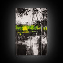 Abstract Forest, Black and White Art, Moody Nature Painting, Contemporary Wall Decor, Modern Office Art, Canvas Print