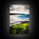 Coastal Serenity, Ocean View, Beach Horizon, Framed Canvas Print, Seascape Art, Modern Home Decor, Nautical Wall Art, Office Decor