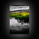 Reflection Art, Water Canvas Print, Nature Inspired Decor, Zen Wall Art, Black and White Photography, Peaceful Home Artwork