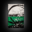 Abstract Horizon, Green and Black Art, Minimalist Canvas Print, Modern Office Decor, Bold Artwork, Statement Piece, Contemporary Home