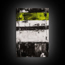 Black and Green, Abstract Expressionism, Modern Canvas Print, Minimalist Art, Bold Statement Piece, Home Office Decor, Unique Artwork