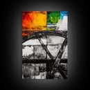 Industrial Abstract, Modern Wall Art, Bold Textured Painting, Framed Canvas Print, Contemporary Office Decor, Unique Statement Piece
