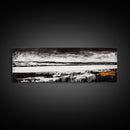 Moody Lake, Black and White Landscape, Canvas Print, Rustic Wall Art, Cabin Decor, Modern Minimalist Art, Office Artwork