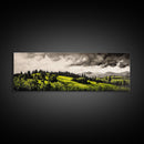 Rolling Hills, Green Landscape, Mountain View, Canvas Print, Nature Inspired Art, Living Room Wall Art, Scenic Home Decor, Rustic Art