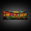 Colorful Reflections, Bold Abstract, Rainbow Wall Art, Canvas Print, Vibrant Art, Living Room Statement Piece, Artistic Home Decor