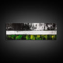 Green Field, Monochrome Forest, Abstract Landscape, Modern Canvas Print, Framed Canvas Print, Minimalist Nature Art, Living Room Wall Decor