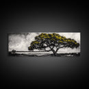 Majestic Tree, Black and White Landscape, Nature Art, Rustic Wall Decor, Framed Canvas Print, Living Room Art, Fall Inspired, Timeless Scene