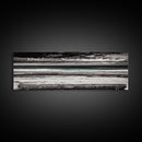 Ocean Bench, Beach Serenity, Black and White Seascape, Minimalist Art, Framed Canvas Print, Calm Coastal, Meditation Space