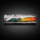 Bold Wave, Colorful Surf, Abstract Ocean, Framed Canvas Print, Surf Art, Modern Coastal, Vibrant Wall Art, Beach House Decor