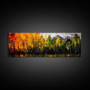 Autumn Trees, Mountain View, Framed Canvas Print, Fall Landscape Art, Rustic Home Decor, Large Wall Art, Warm Color Wall Art
