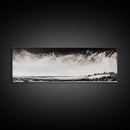 Minimalist Landscape, Black and White Art, Cloudy Sky, Framed Canvas Print, Modern Wall Art, Neutral Home Decor, Monochrome Landscape