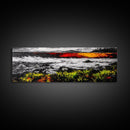Sunset Lake, Autumn Landscape, Framed Canvas Print, Fall Wall Art, Rustic Home Decor, Large Nature Art, Living Room Artwork, Modern Painting
