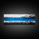 Tall Grass, Ocean View, Tranquil Horizon, Canvas Print, Coastal Landscape, Minimalist Art, Living Room Wall Art, Beach Home Decor