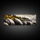 Rocky Shore, Coastal Landscape, Nature Inspired Art, Ocean Beach Wall Art, Large Format Art, Canvas Print, Living Room Art
