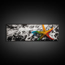 Starfish Abstract Painting, Coastal Beach Wall Art, Vibrant Ocean Decor, Tropical Statement Art, Modern Seascape Print, Framed Canvas Print