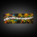 Abstract Chaos, Colorful Expressionism, Modern Wall Art, Framed Canvas Print, Bold Statement Piece, Office Decor