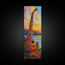 Colorful Saxophone, Musical Art, Boho Music Lover Gift, Bright Instrument Decor, Artistic Jazz Wall Accent, Canvas Print