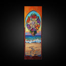 Sunset Beach, Mandala, Coastal Archway Framed Canvas Print, Boho Ocean Wall Art, Vibrant Entryway Decor, Spiritual Coastal Style